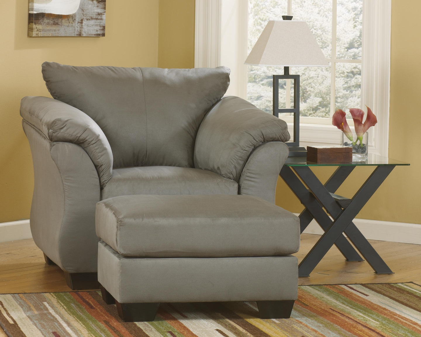 Darcy Chair and Ottoman Rent Wise Rent To Own Jacksonville, Florida