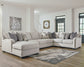 Dellara 5-Piece Sectional with Ottoman Rent Wise Rent To Own Jacksonville, Florida