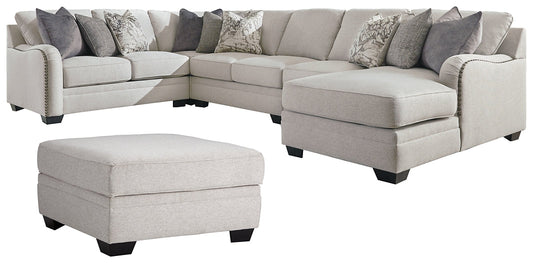 Dellara 5-Piece Sectional with Ottoman Rent Wise Rent To Own Jacksonville, Florida