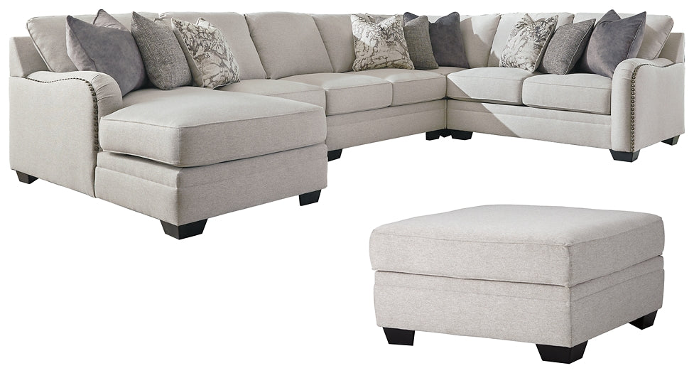 Dellara 5-Piece Sectional with Ottoman Rent Wise Rent To Own Jacksonville, Florida