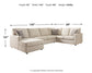 Edenfield 3-Piece Sectional with Ottoman Rent Wise Rent To Own Jacksonville, Florida