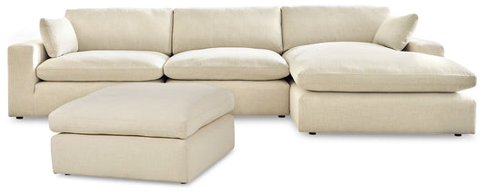 Elyza 3-Piece Sectional with Ottoman Rent Wise Rent To Own Jacksonville, Florida