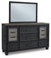 Foyland King Panel Storage Bed with Mirrored Dresser, Chest and Nightstand Rent Wise Rent To Own Jacksonville, Florida