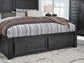 Foyland King Panel Storage Bed with Mirrored Dresser Rent Wise Rent To Own Jacksonville, Florida