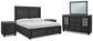 Foyland King Panel Storage Bed with Mirrored Dresser and 2 Nightstands Rent Wise Rent To Own Jacksonville, Florida