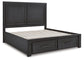 Foyland Queen Panel Storage Bed with Mirrored Dresser, Chest and 2 Nightstands Rent Wise Rent To Own Jacksonville, Florida