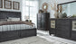 Foyland Queen Panel Storage Bed with Mirrored Dresser and Chest Rent Wise Rent To Own Jacksonville, Florida