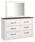 Gerridan Full Panel Bed with Mirrored Dresser, Chest and Nightstand Rent Wise Rent To Own Jacksonville, Florida