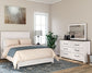 Gerridan Queen Panel Bed with Mirrored Dresser and Nightstand Rent Wise Rent To Own Jacksonville, Florida