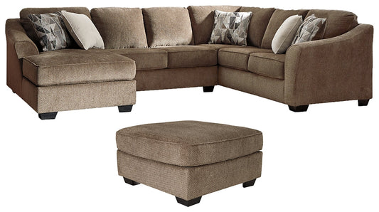 Graftin 3-Piece Sectional with Ottoman Rent Wise Rent To Own Jacksonville, Florida