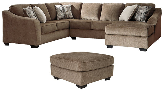 Graftin 3-Piece Sectional with Ottoman Rent Wise Rent To Own Jacksonville, Florida