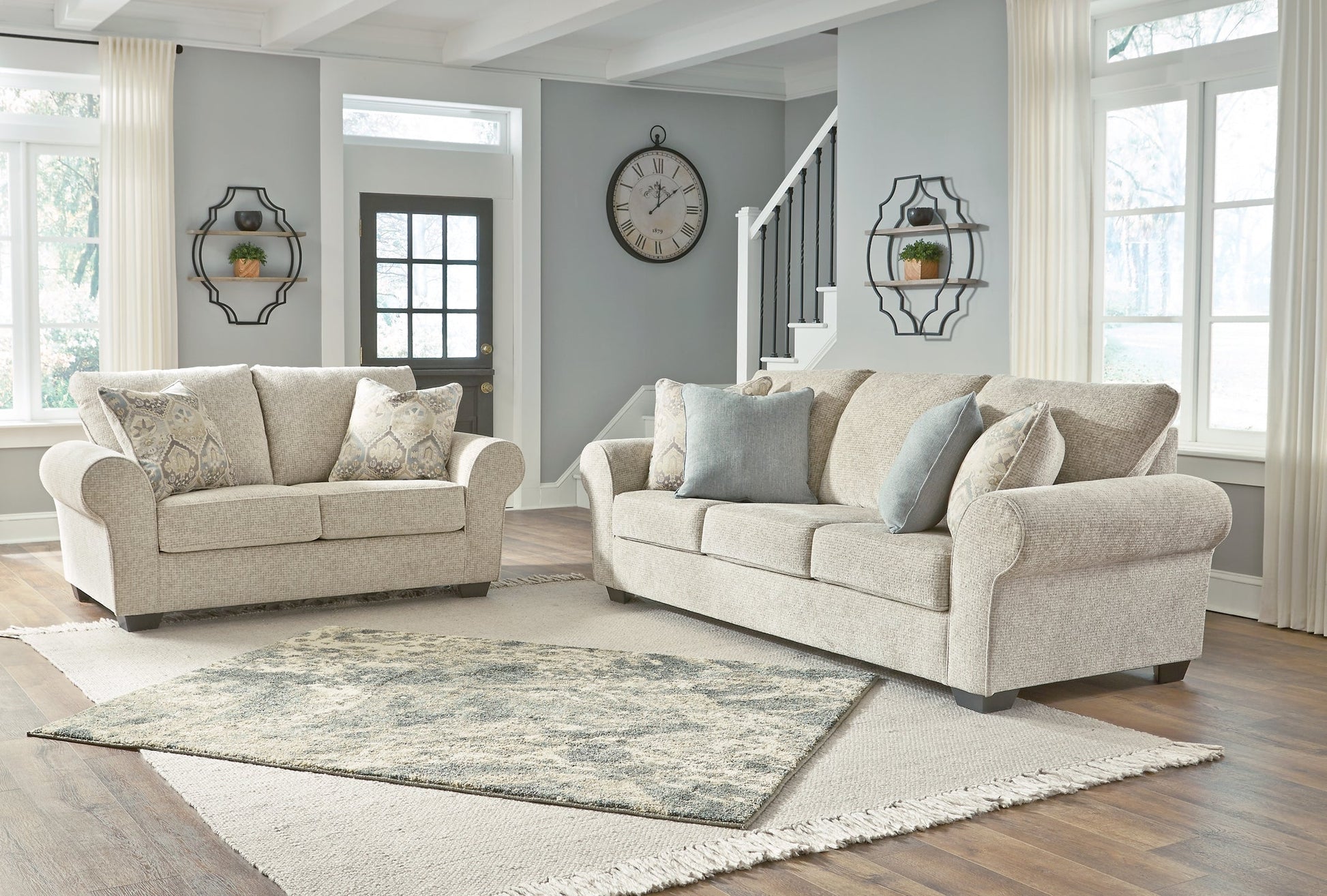 Haisley Sofa, Loveseat, Chair and Ottoman Rent Wise Rent To Own Jacksonville, Florida