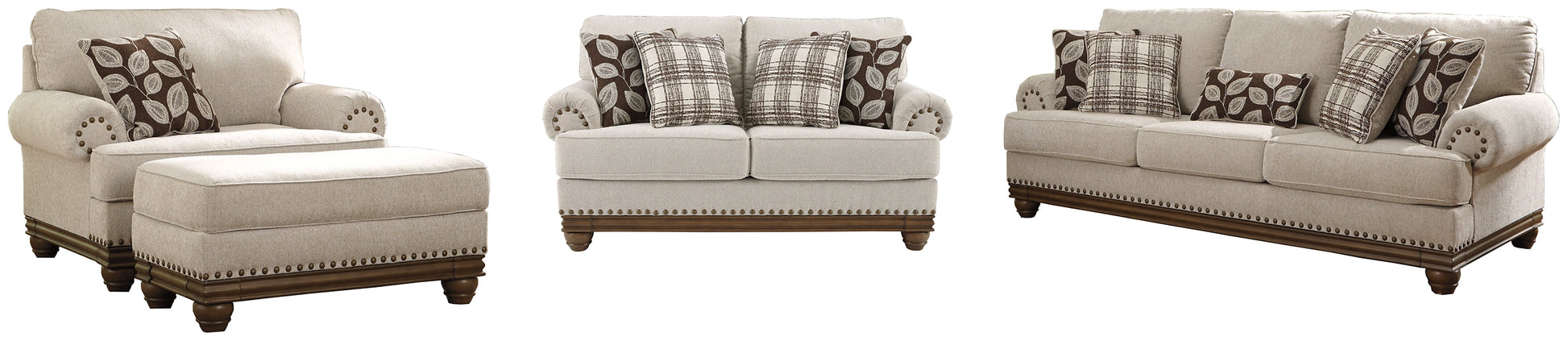 Harleson Sofa, Loveseat, Chair and Ottoman Rent Wise Rent To Own Jacksonville, Florida