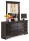 Huey Vineyard Queen Sleigh Headboard with Mirrored Dresser Rent Wise Rent To Own Jacksonville, Florida