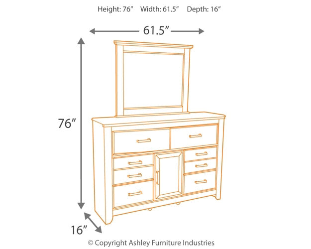 Juararo King Poster Bed with Mirrored Dresser Rent Wise Rent To Own Jacksonville, Florida