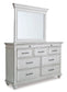 Kanwyn King Panel Bed with Mirrored Dresser and Chest Rent Wise Rent To Own Jacksonville, Florida