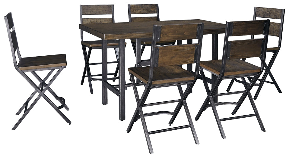 Kavara Counter Height Dining Table and 6 Barstools Rent Wise Rent To Own Jacksonville, Florida