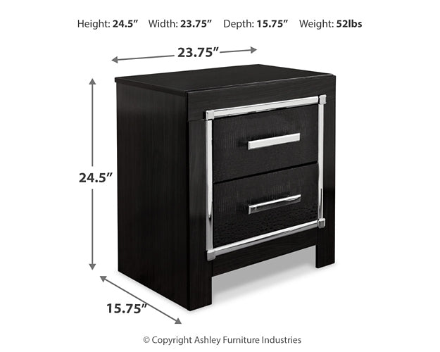 Kaydell King Upholstered Panel Platform Bed with Mirrored Dresser and 2 Nightstands Rent Wise Rent To Own Jacksonville, Florida