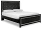 Kaydell Queen Upholstered Panel Bed with Mirrored Dresser Rent Wise Rent To Own Jacksonville, Florida