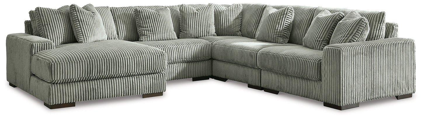 Lindyn 5-Piece Sectional with Ottoman Rent Wise Rent To Own Jacksonville, Florida