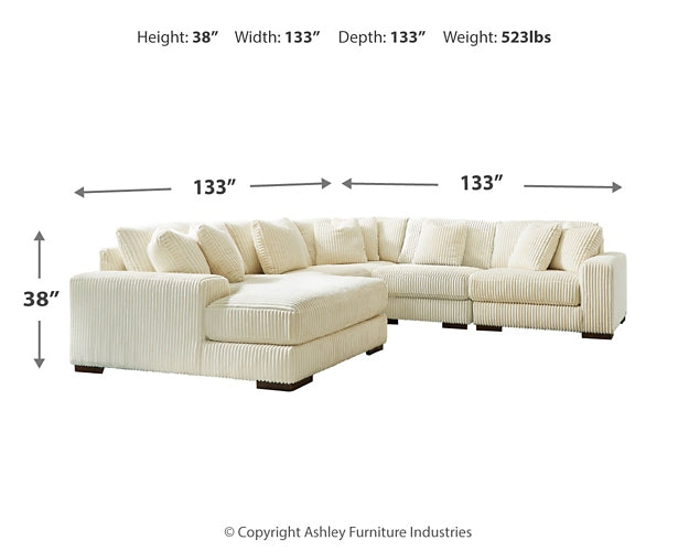 Lindyn 5-Piece Sectional with Ottoman Rent Wise Rent To Own Jacksonville, Florida