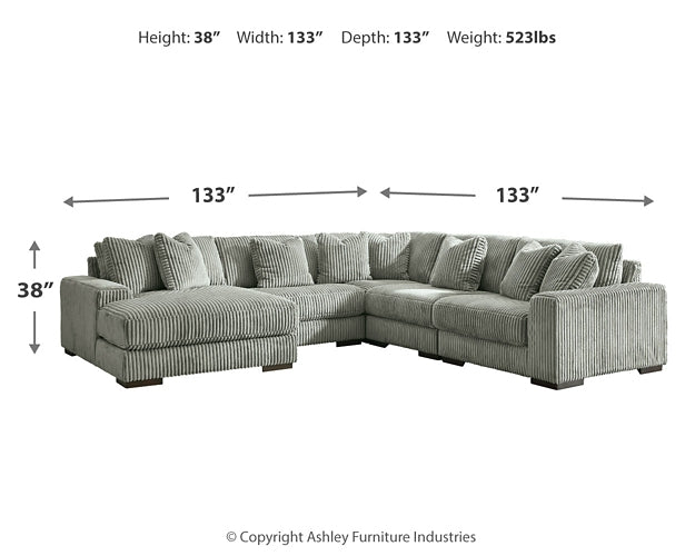 Lindyn 5-Piece Sectional with Ottoman Rent Wise Rent To Own Jacksonville, Florida