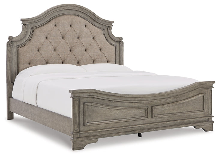 Lodenbay California King Panel Bed with Mirrored Dresser, Chest and Nightstand Rent Wise Rent To Own Jacksonville, Florida