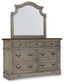 Lodenbay California King Panel Bed with Mirrored Dresser and 2 Nightstands Rent Wise Rent To Own Jacksonville, Florida