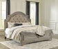 Lodenbay California King Panel Bed with Mirrored Dresser and 2 Nightstands Rent Wise Rent To Own Jacksonville, Florida