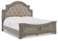 Lodenbay California King Panel Bed with Mirrored Dresser and 2 Nightstands Rent Wise Rent To Own Jacksonville, Florida