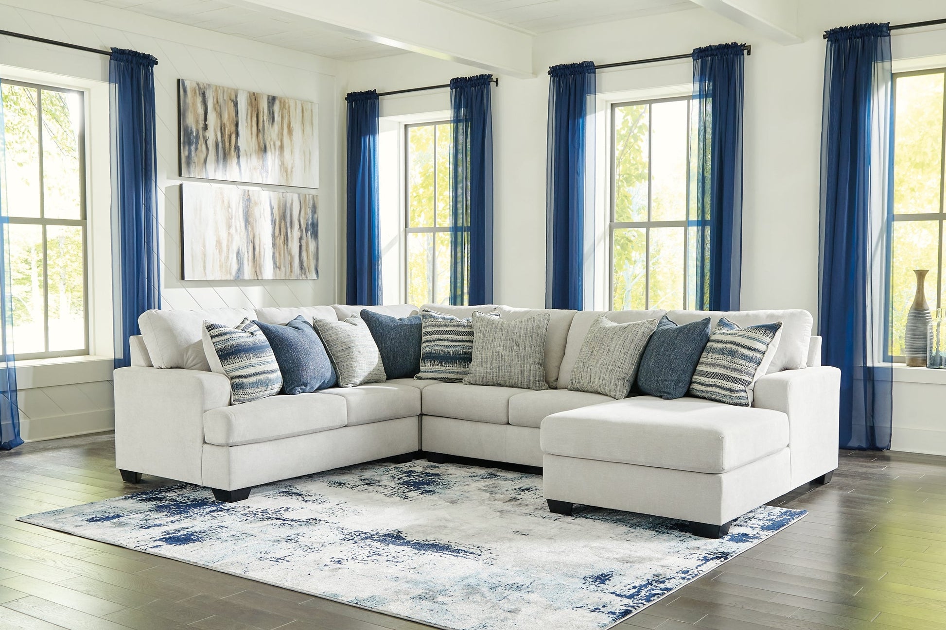 Lowder 4-Piece Sectional with Ottoman Rent Wise Rent To Own Jacksonville, Florida