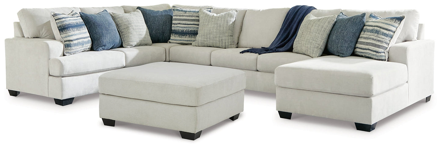 Lowder 5-Piece Sectional with Ottoman Rent Wise Rent To Own Jacksonville, Florida