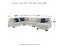 Lowder 5-Piece Sectional with Ottoman Rent Wise Rent To Own Jacksonville, Florida