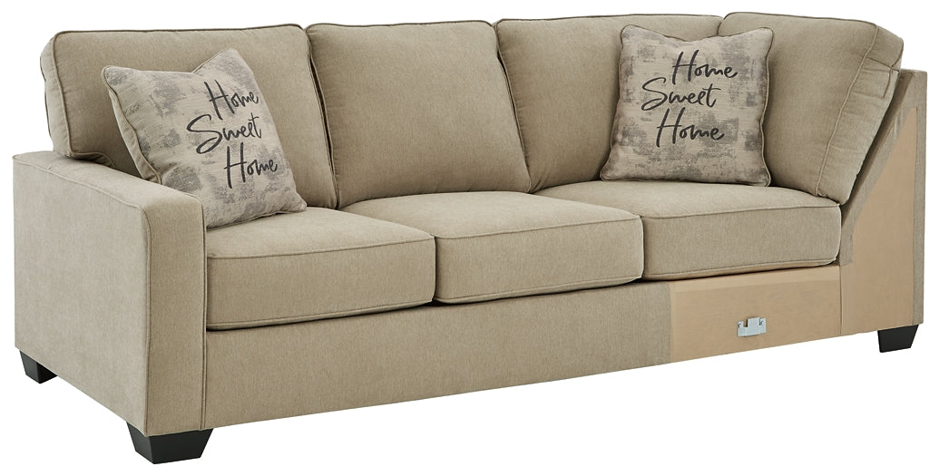 Lucina 3-Piece Sectional with Ottoman Rent Wise Rent To Own Jacksonville, Florida