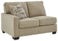 Lucina 3-Piece Sectional with Ottoman Rent Wise Rent To Own Jacksonville, Florida