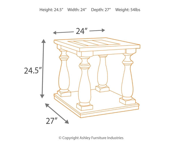 Mallacar Rectangular End Table Rent Wise Rent To Own Jacksonville, Florida