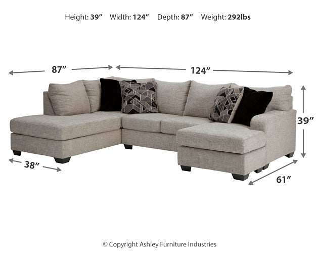 Megginson 2-Piece Sectional with Chair and Ottoman Rent Wise Rent To Own Jacksonville, Florida