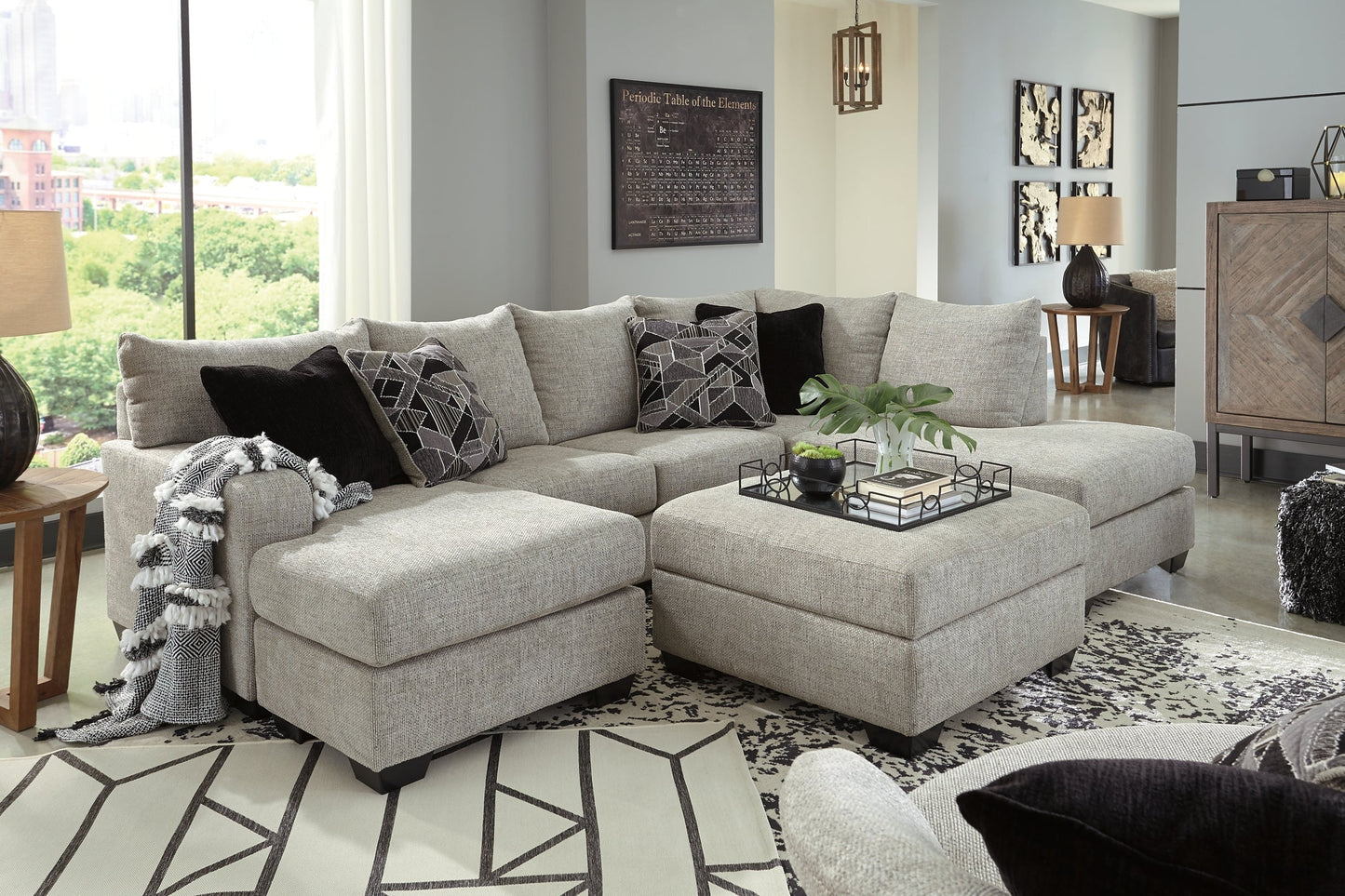 Megginson 2-Piece Sectional with Chair and Ottoman Rent Wise Rent To Own Jacksonville, Florida