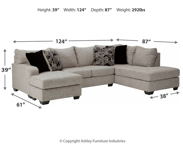 Megginson 2-Piece Sectional with Chair and Ottoman Rent Wise Rent To Own Jacksonville, Florida