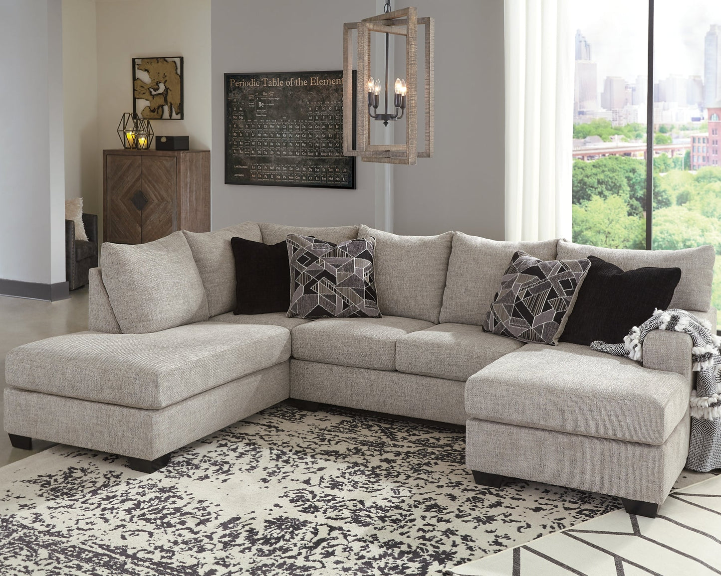 Megginson 2-Piece Sectional with Chair and Ottoman Rent Wise Rent To Own Jacksonville, Florida