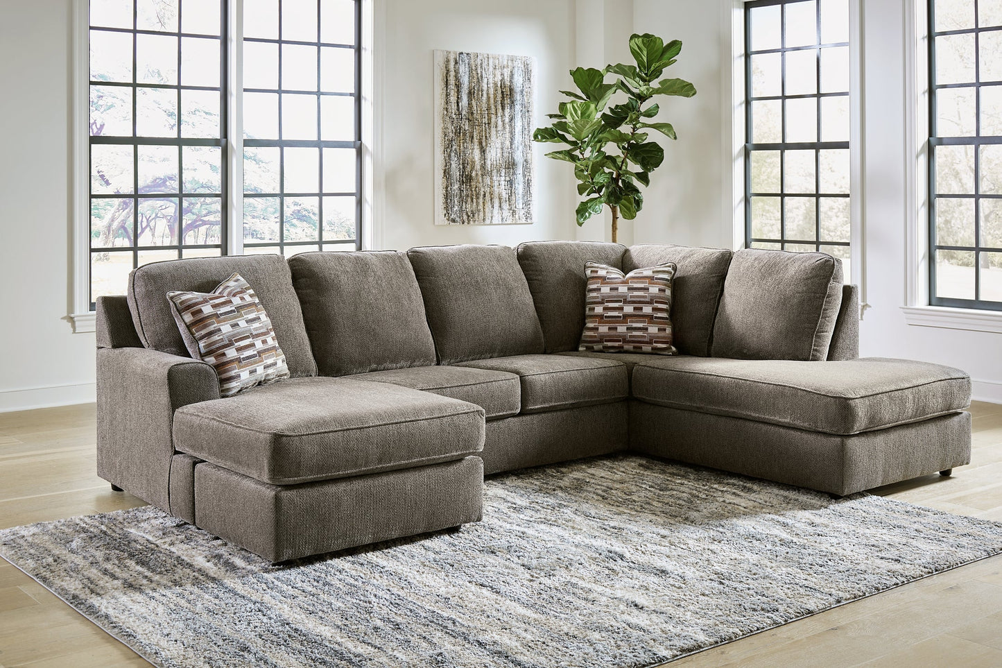 O'Phannon 2-Piece Sectional with Ottoman Rent Wise Rent To Own Jacksonville, Florida