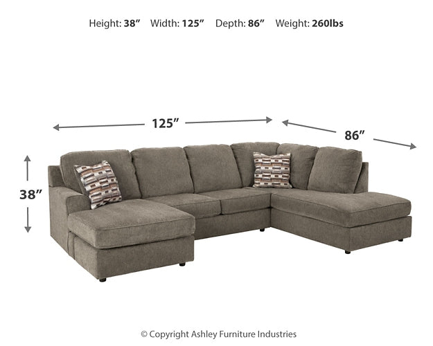 O'Phannon 2-Piece Sectional with Ottoman Rent Wise Rent To Own Jacksonville, Florida