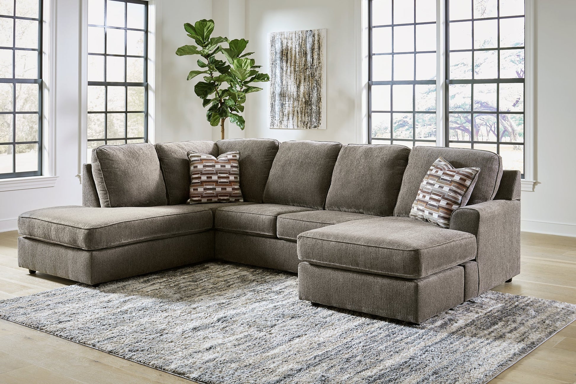 O'Phannon 2-Piece Sectional with Ottoman Rent Wise Rent To Own Jacksonville, Florida