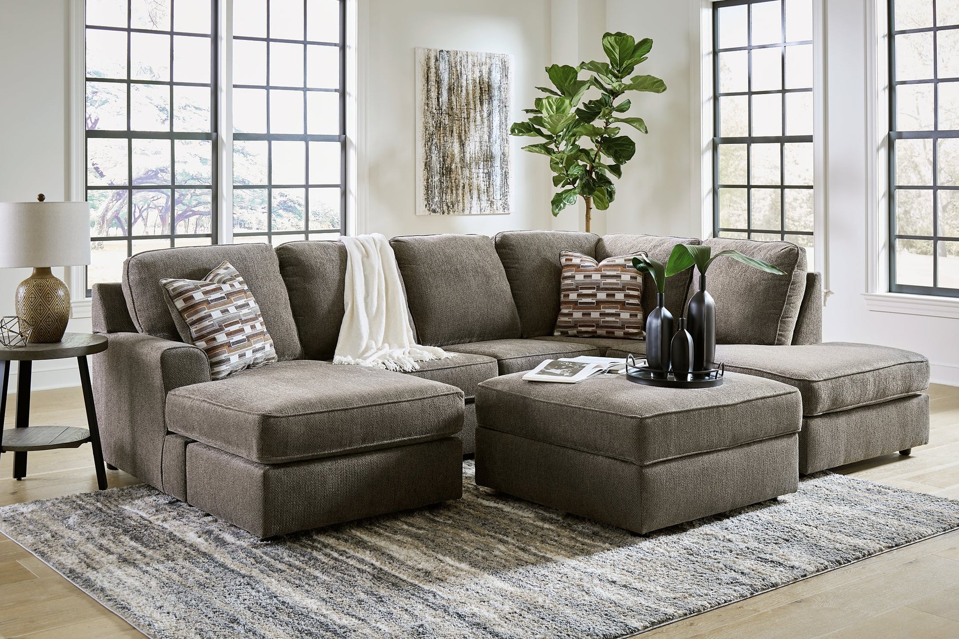 O'Phannon 2-Piece Sectional with Ottoman Rent Wise Rent To Own Jacksonville, Florida