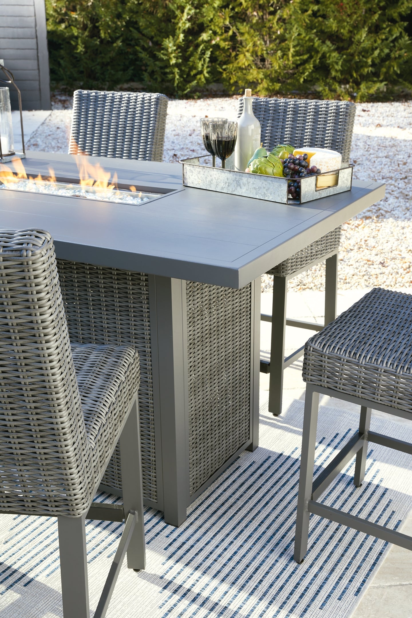 Palazzo Outdoor Counter Height Dining Table with 4 Barstools Rent Wise Rent To Own Jacksonville, Florida