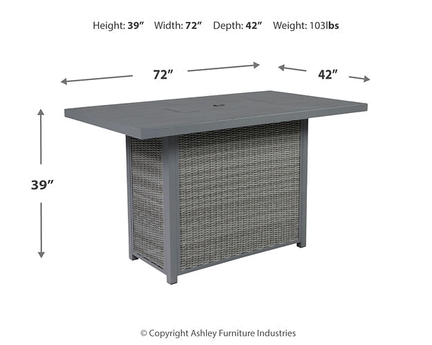 Palazzo RECT Bar Table w/Fire Pit Rent Wise Rent To Own Jacksonville, Florida