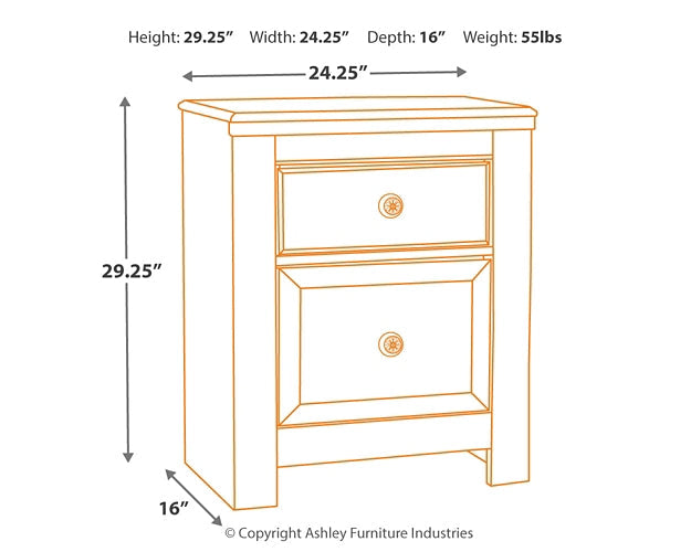 Paxberry King Panel Bed with Mirrored Dresser, Chest and 2 Nightstands Rent Wise Rent To Own Jacksonville, Florida