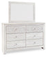 Paxberry King Panel Bed with Mirrored Dresser Rent Wise Rent To Own Jacksonville, Florida