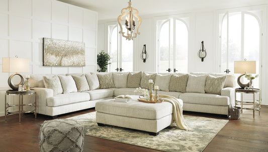 Rawcliffe 4-Piece Sectional with Ottoman Rent Wise Rent To Own Jacksonville, Florida