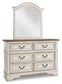 Realyn Full Panel Bed with Mirrored Dresser Rent Wise Rent To Own Jacksonville, Florida